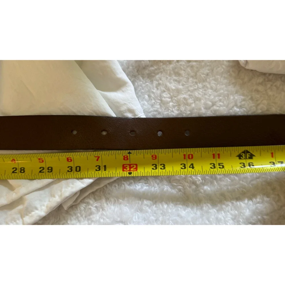 GAP Brown Leather Belt Womens Size S Silver Horeshoe Buckle Casual Classic NWOT